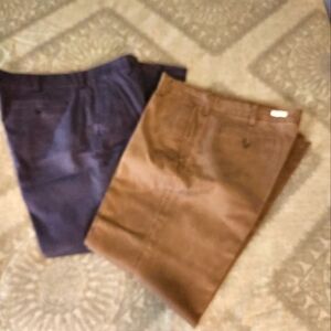😀  3 For $15 Joseph Abboud, 2  Chinos Classic Straight- Blue and Brown Pants
